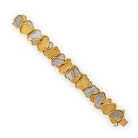 Julia Plana, Yellow Gold, Platinum, and Diamond Bracelet