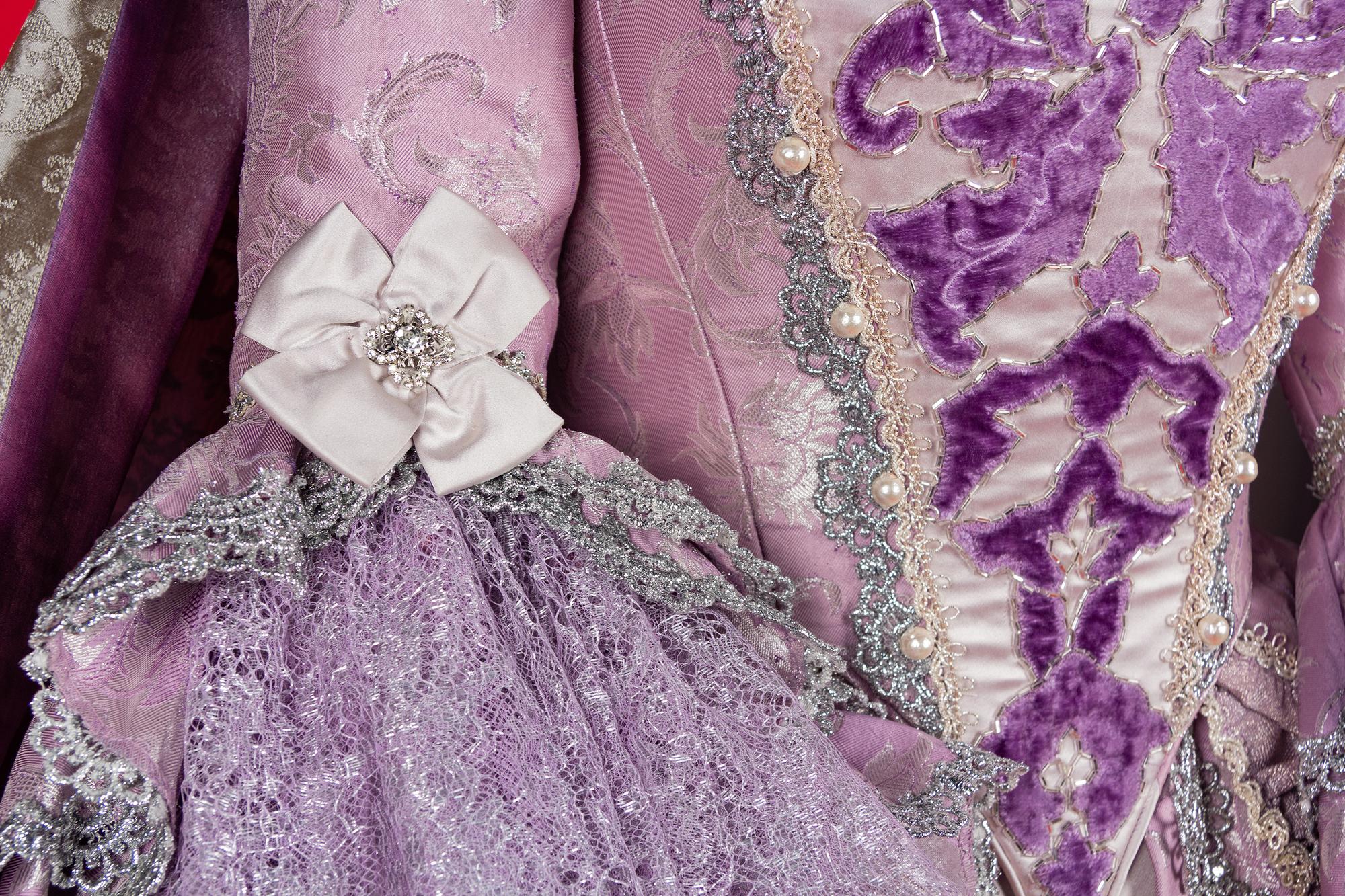 Metropolitan Opera 18th Century Costume, 2009 — Costume worn by Renée Fleming for her role as Marschallin in Act III of Der Rosenkravalier at the Metropolitan Opera, 2009.