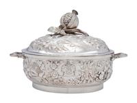 A Silver Repousse Lidded Serving Dish