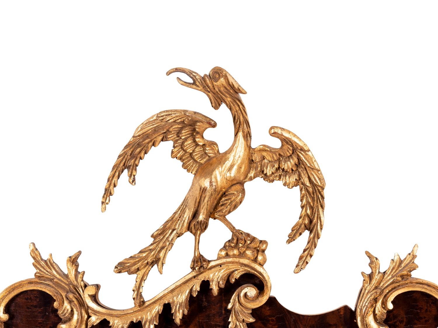 A George II Style Parcel Gilt Mahogany Mirror