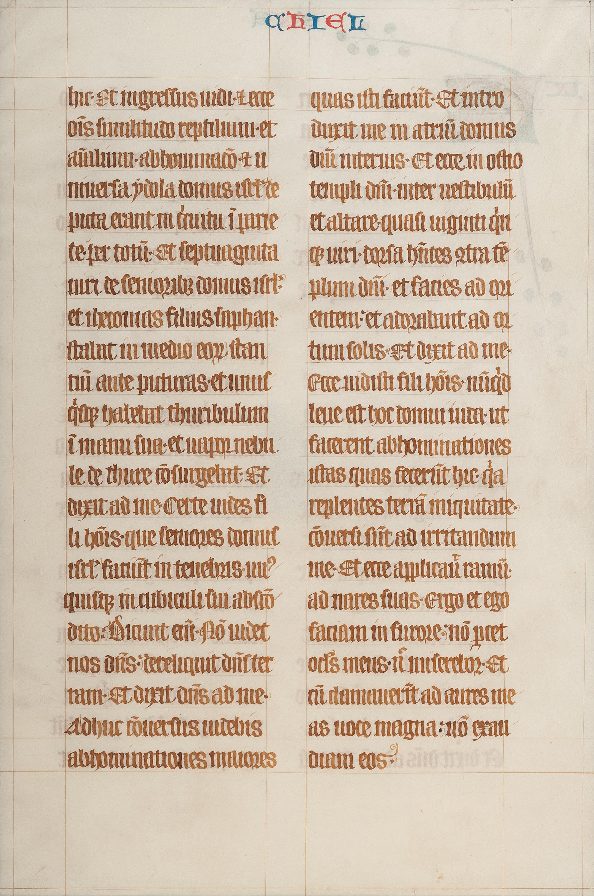 [MANUSCRIPT LEAF -- BIBLE]. One leaf on vellum, in Latin. England?, ca. 1250.