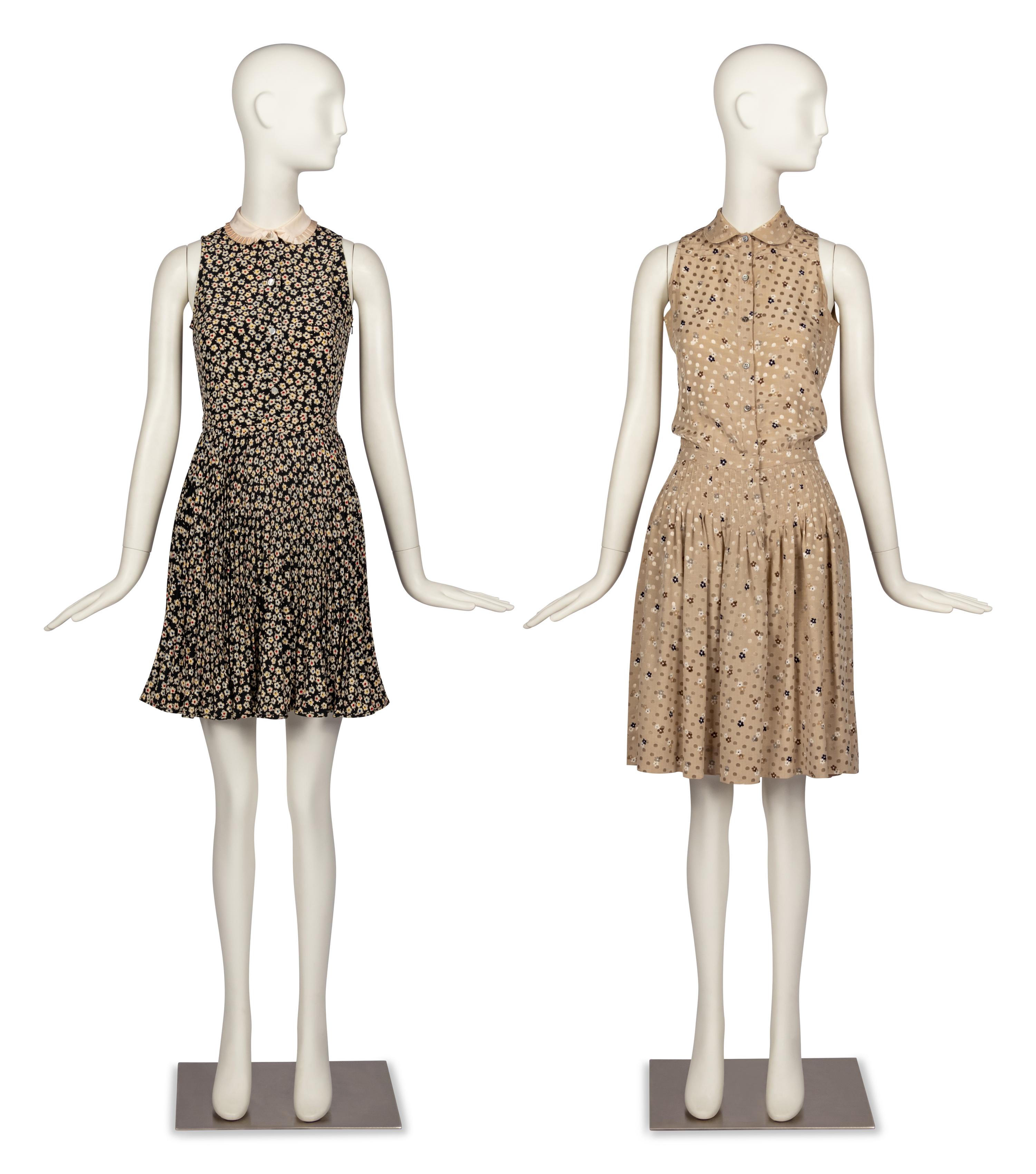Two Designer Dresses, One Geoffrey Beene and One Valentino, 1980-90s