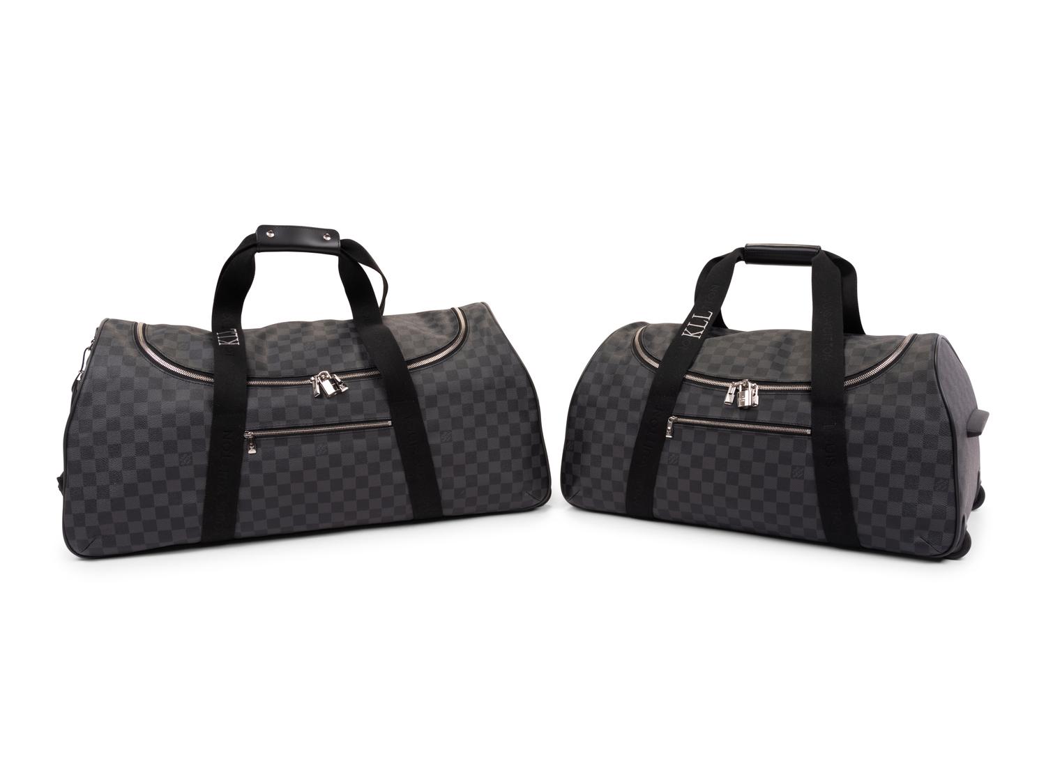 Two Louis Vuitton Néo Éole Damier Graphite Coated Canvas Rolling Travel Bags, 2017