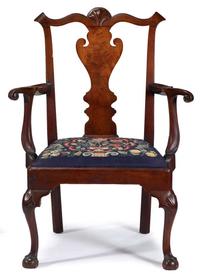 Chippendale walnut armchair philadelphia, pa, circa 1765