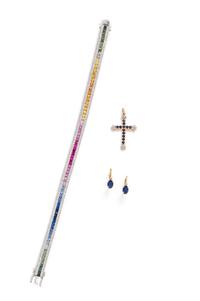 COLLECTION OF SAPPHIRE AND DIAMOND JEWELRY