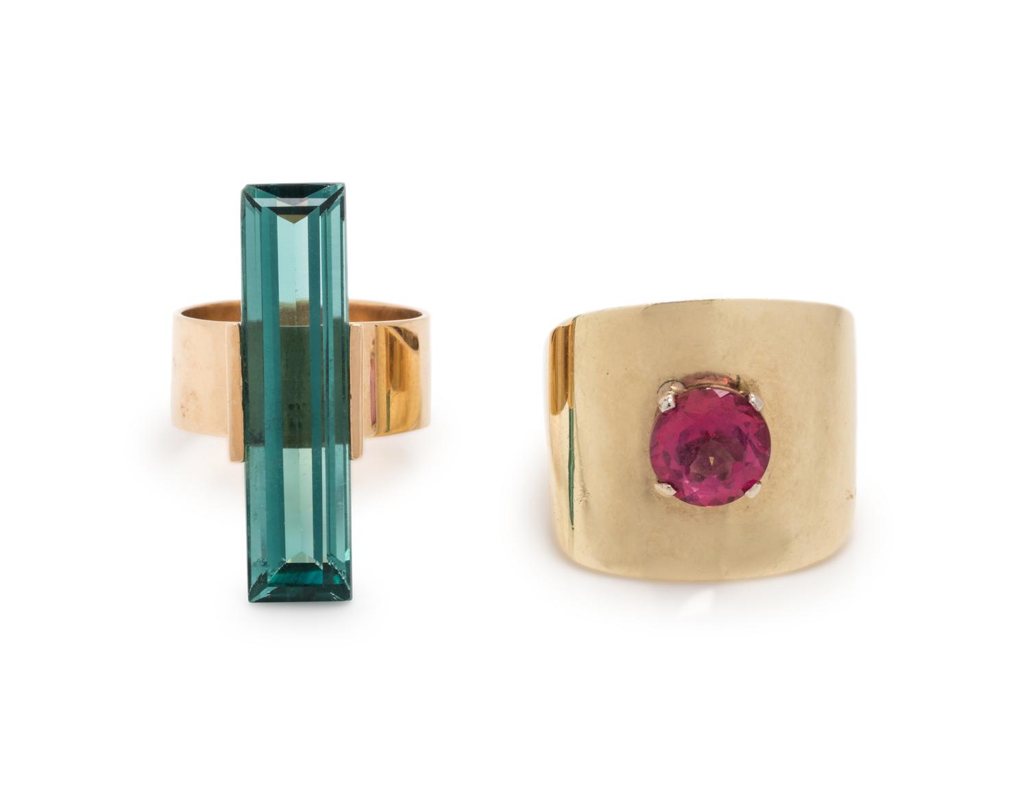 COLLECTION OF GEMSTONE RINGS
