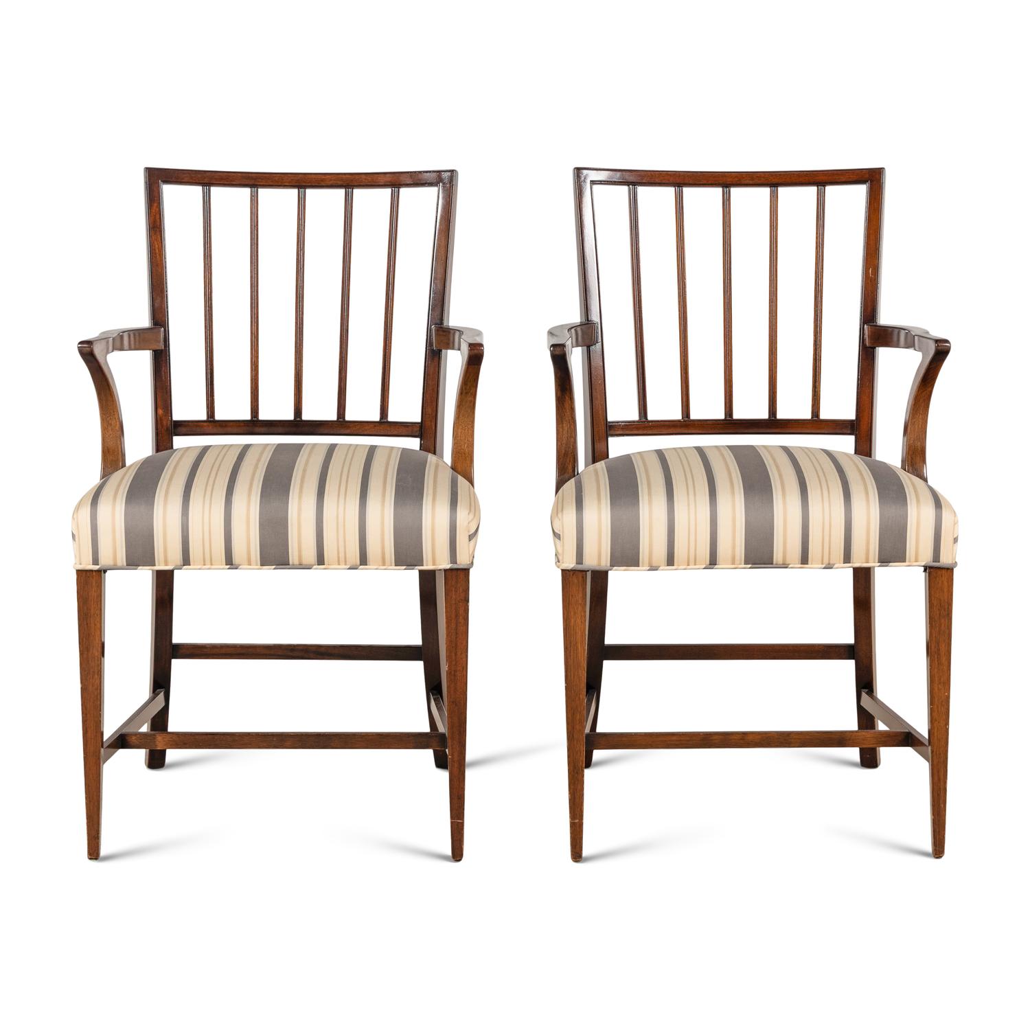A Pair of George III Style Mahogany Armchairs