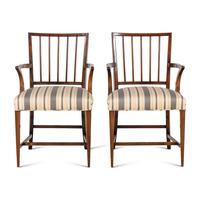 A Pair of George III Style Mahogany Armchairs