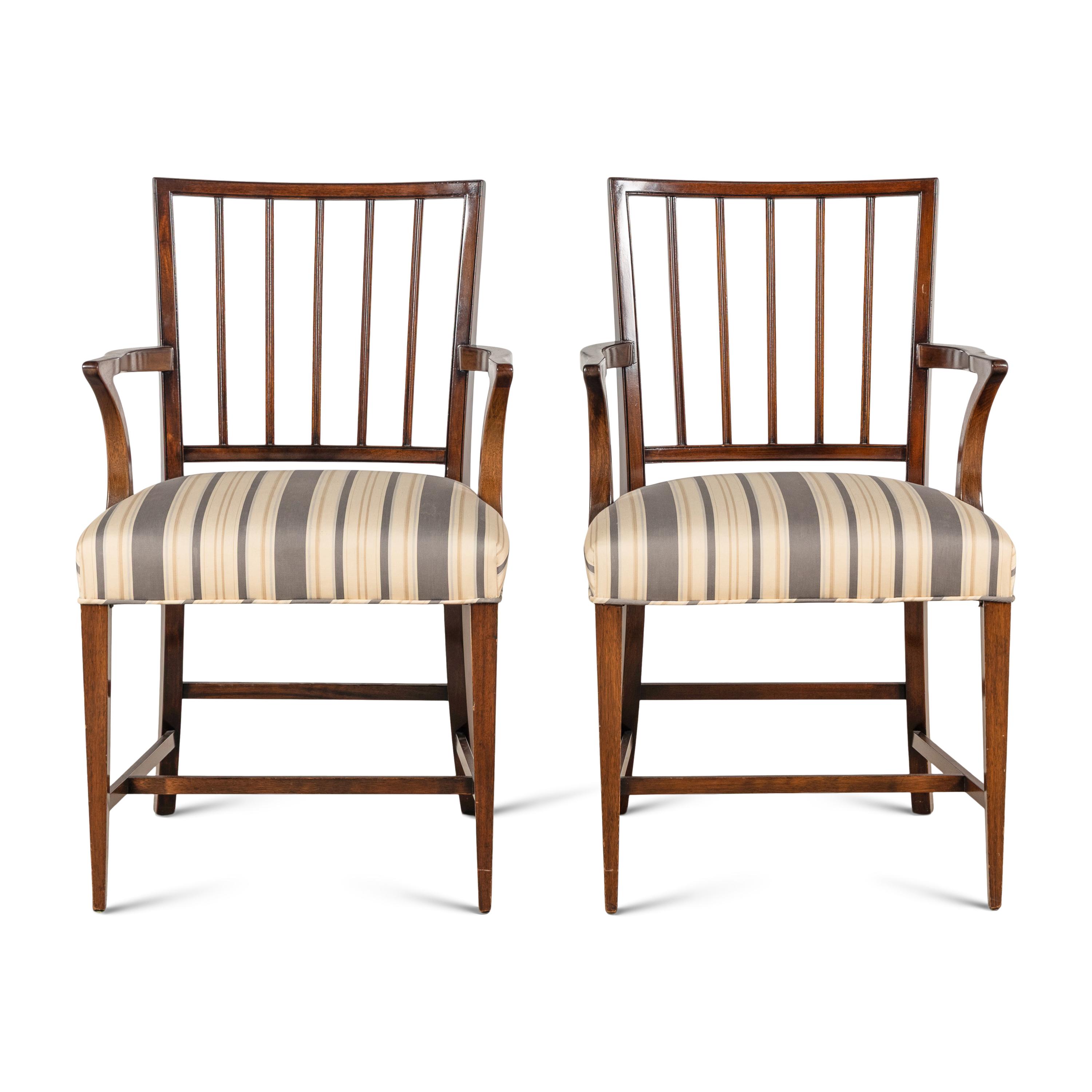 A Pair of George III Style Mahogany Armchairs