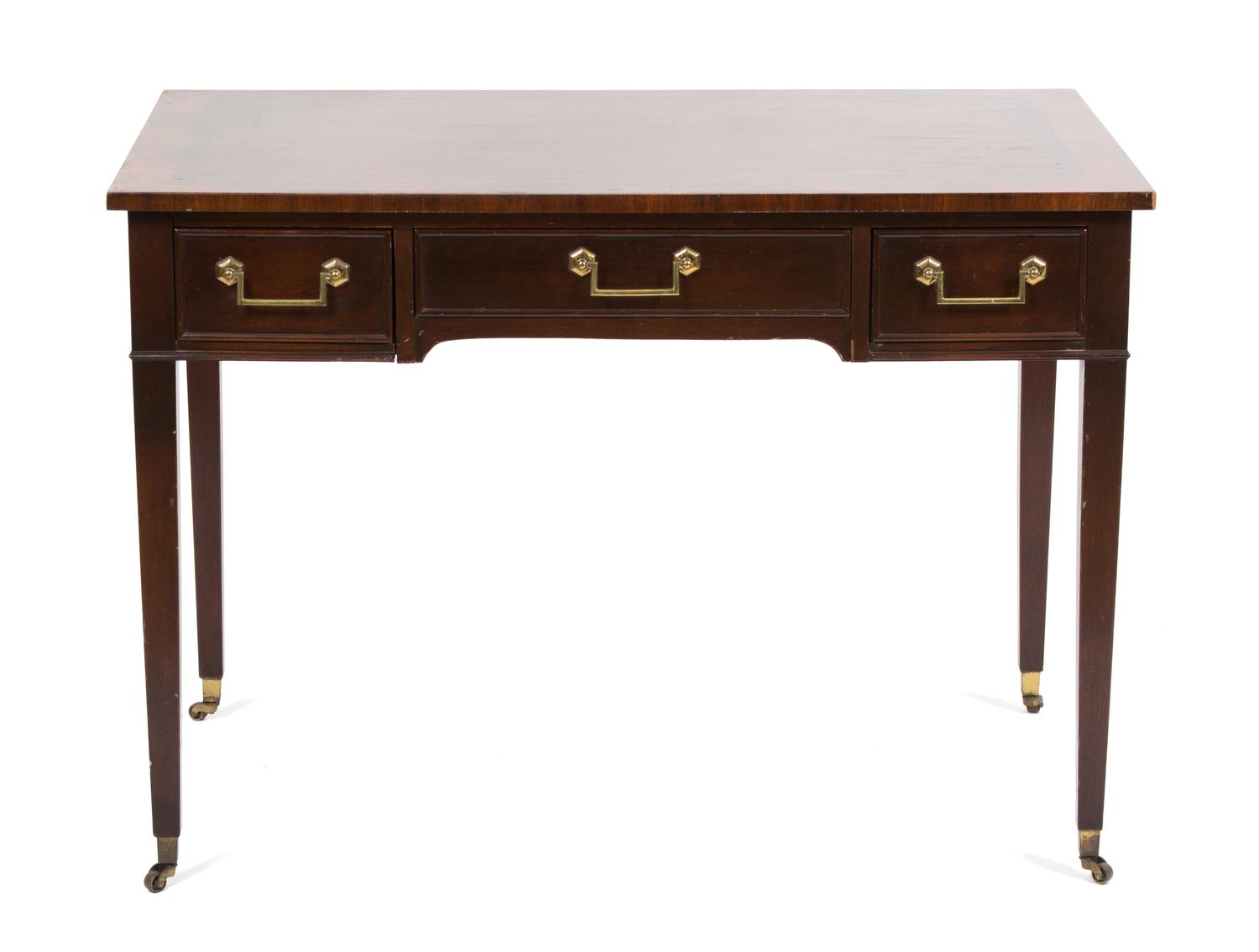A Louis Philippe Mahogany Bureau Plat Height 30 x width 42 x depth 25 inches.