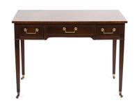 A Louis Philippe Mahogany Bureau Plat Height 30 x width 42 x depth 25 inches.