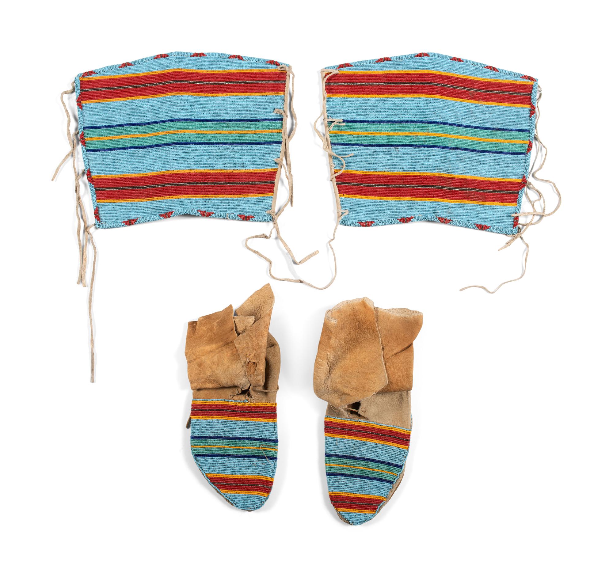 Plateau Matching Beaded Cuffs and Moccasins