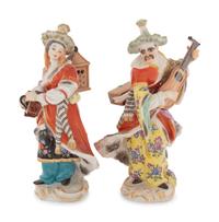 A Pair of Meissen Porcelain Malabar Figures