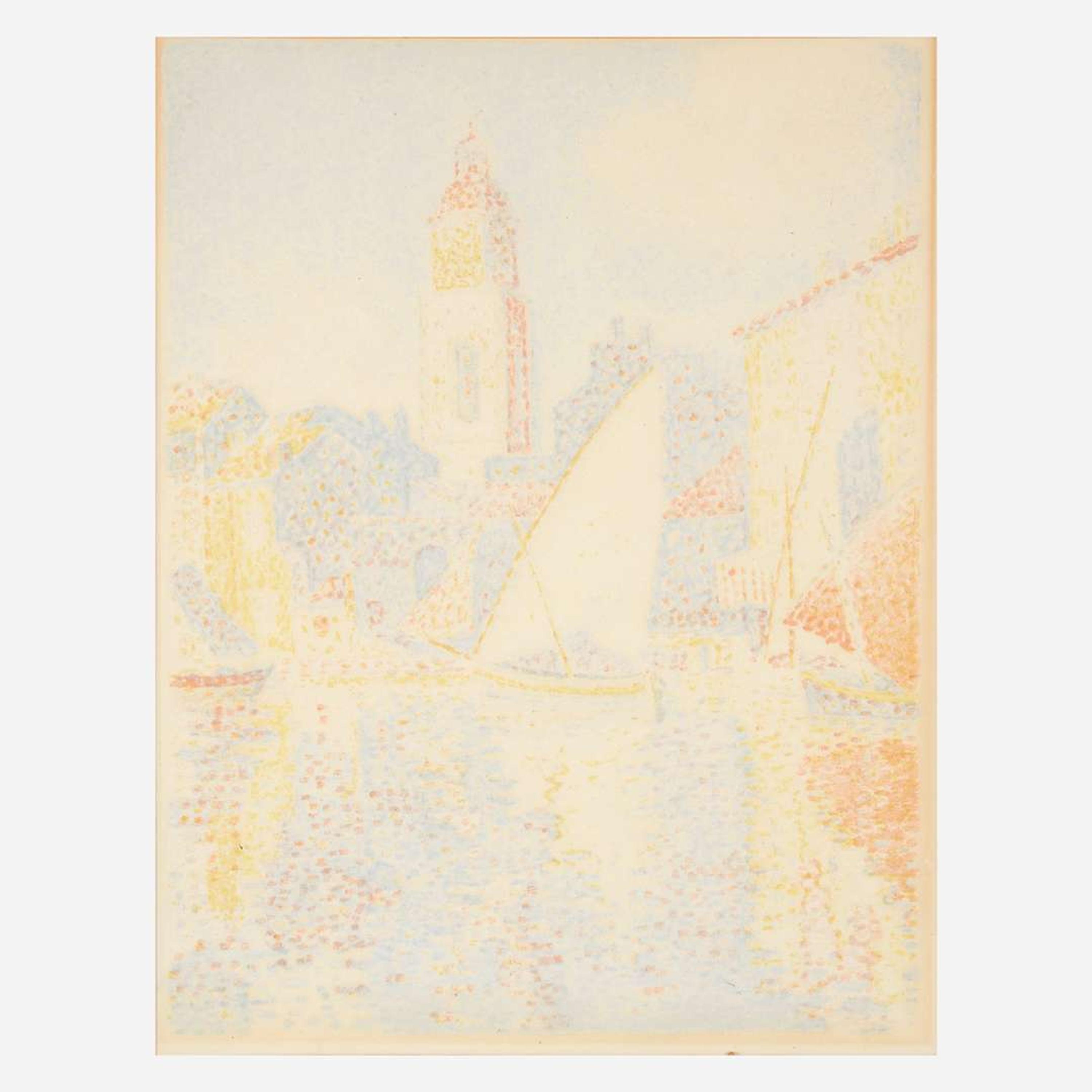 Paul Signac (French, 1863-1935) Saint-Tropez: Le Port