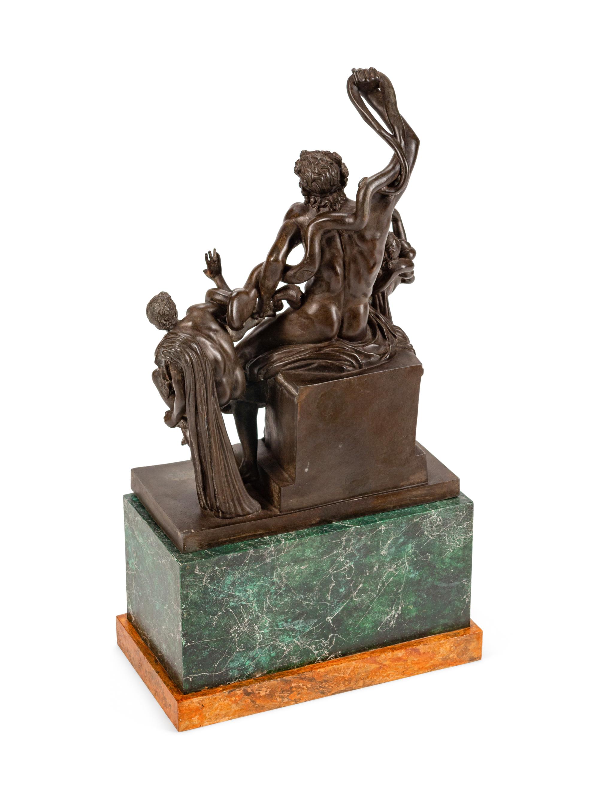 A Continental Patinated Bronze Figural Group: Laocoon and His Sons