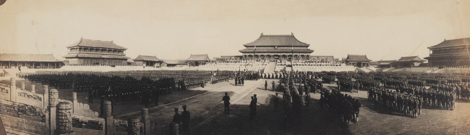 Six Panoramic Photographs of the Hall of Supreme Harmony (Tai-he Dian) During the Boxer Rebellion, 1900