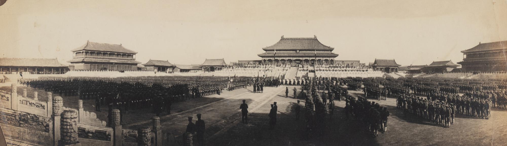 Six Panoramic Photographs of the Hall of Supreme Harmony (Tai-he Dian) During the Boxer Rebellion, 1900