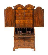 A George II Walnut Bureau Cabinet