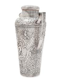 A Repoussé-Decorated Silver-Plate Cocktail Shaker