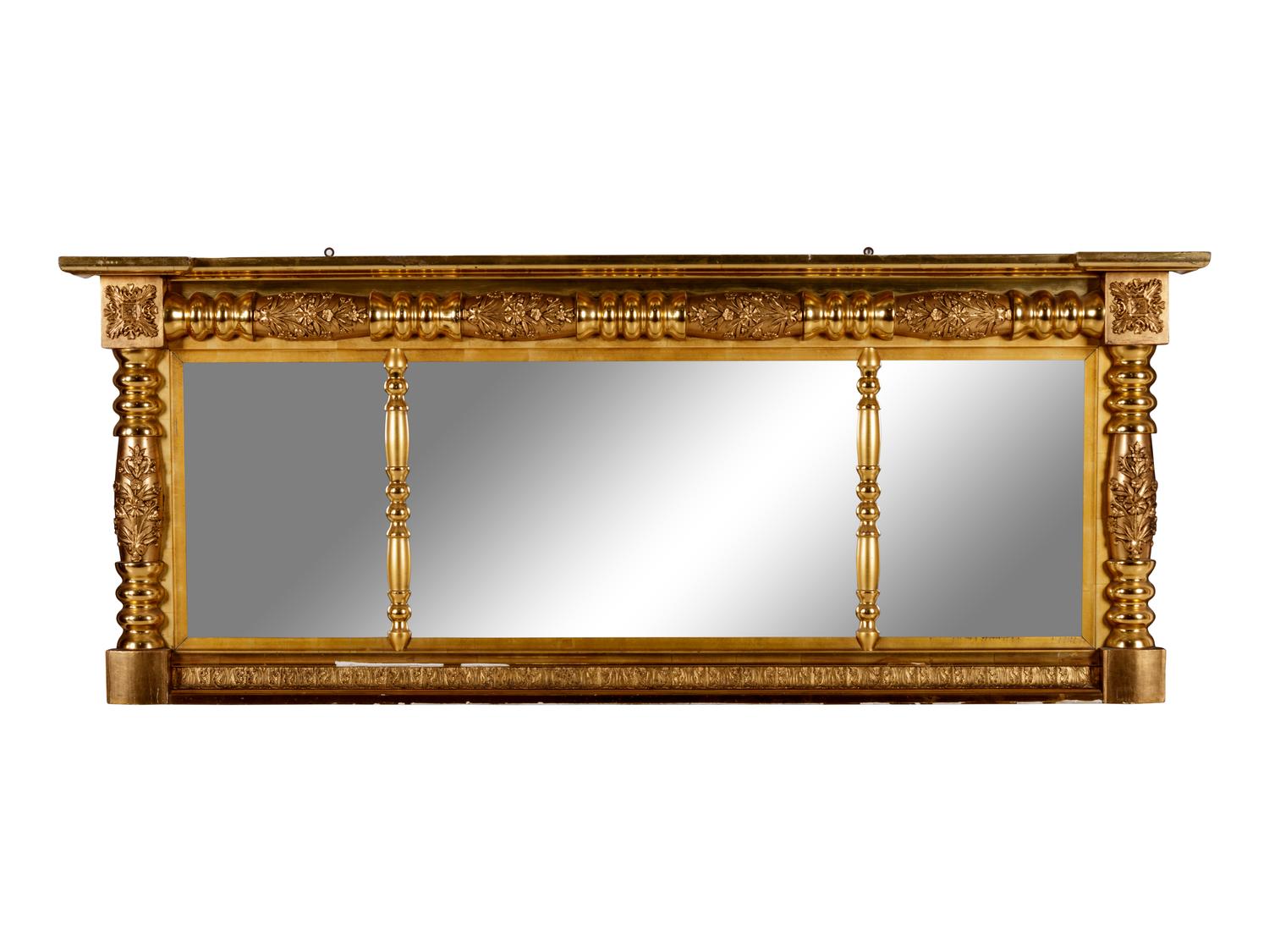A Federal Style Giltwood Overmantel Mirror