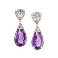 AMETHYST AND DIAMOND EARRINGS