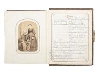 [CIVIL WAR]. CDV album containing images of New Jersey and Ohio soldiers, including casualties.