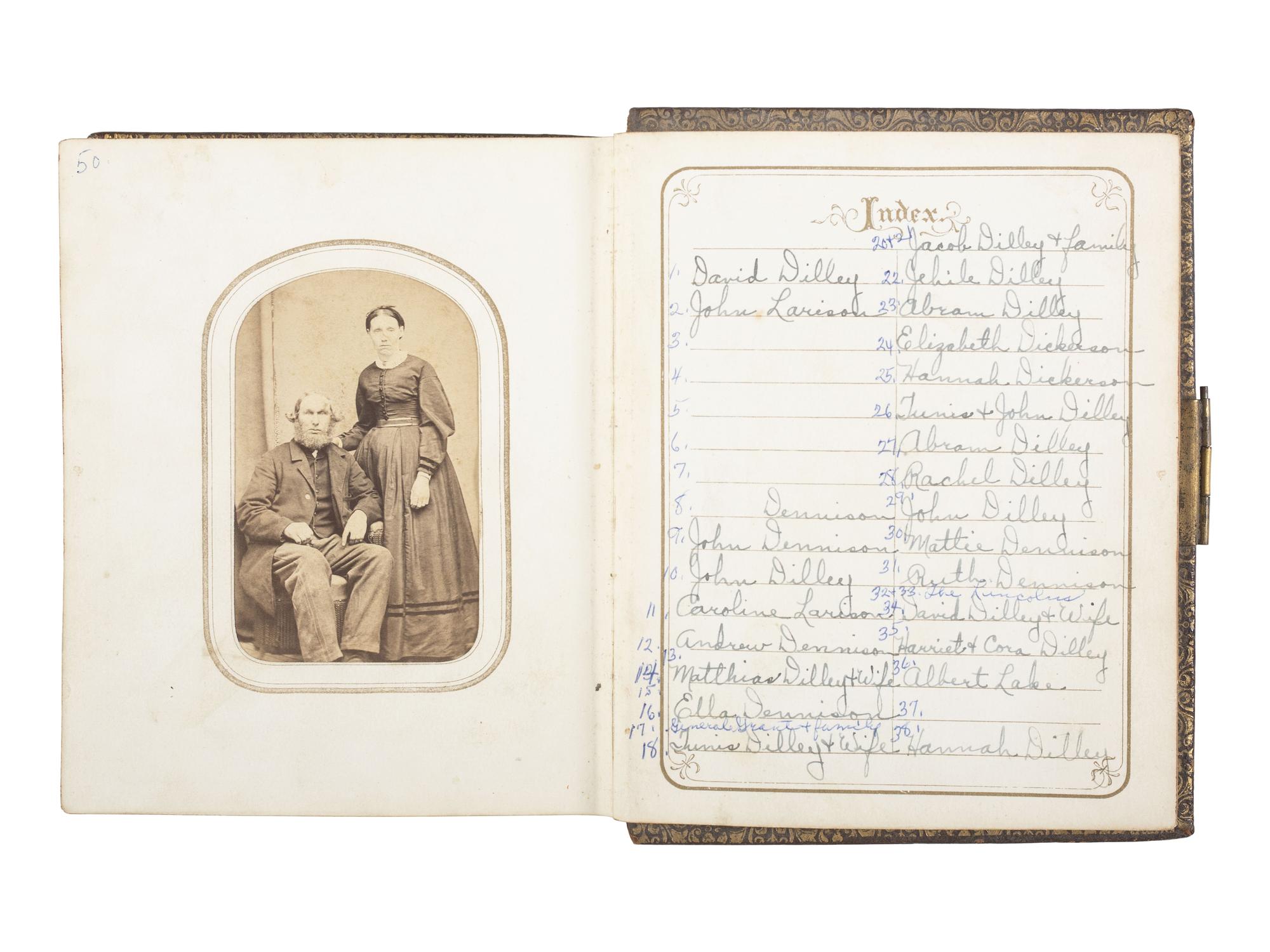 [CIVIL WAR]. CDV album containing images of New Jersey and Ohio soldiers, including casualties.