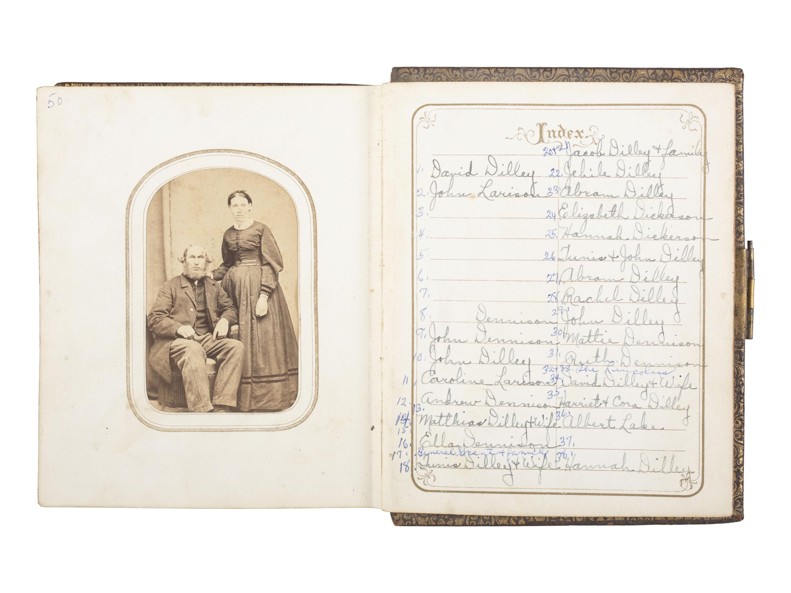 [CIVIL WAR]. CDV album containing images of New Jersey and Ohio soldiers, including casualties.