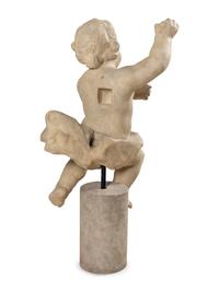 Two Large Composition Sculptures of Putti