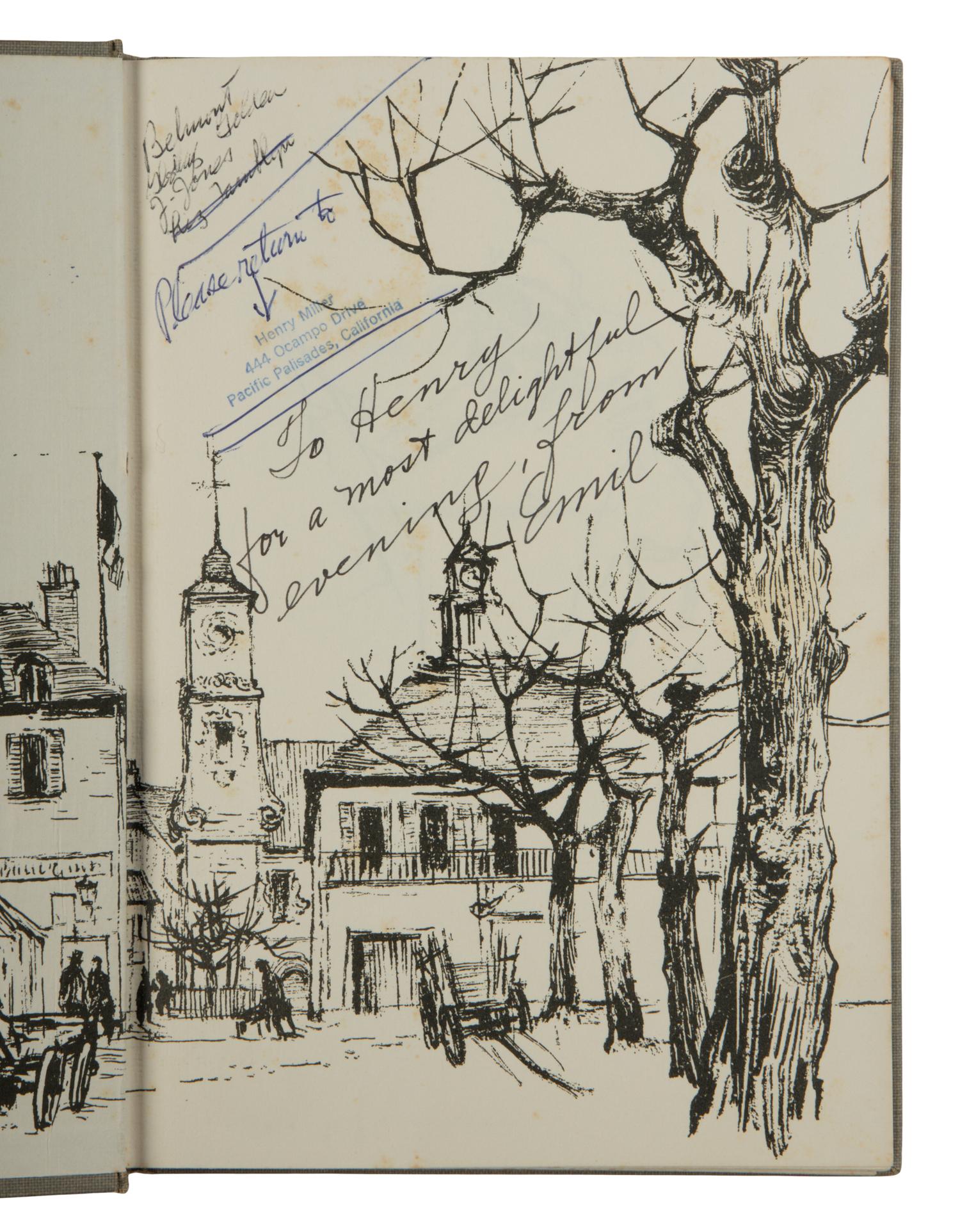 DURRELL, Lawrence (1912-1990). A group of 7 titles from Henry Miller's library, SEVERAL INSCRIBED BY DURRELL, comprising: