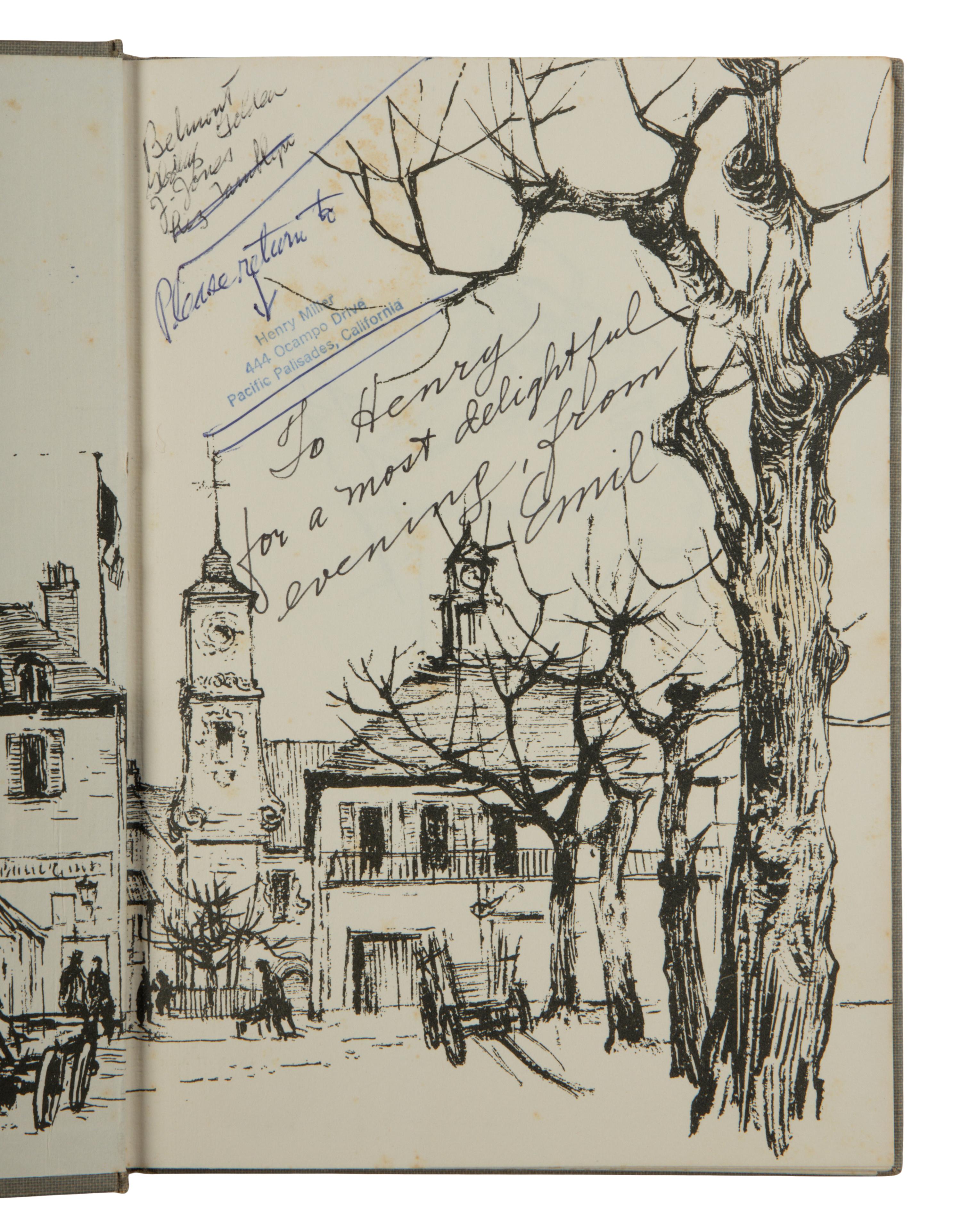 DURRELL, Lawrence (1912-1990). A group of 7 titles from Henry Miller's library, SEVERAL INSCRIBED BY DURRELL, comprising: