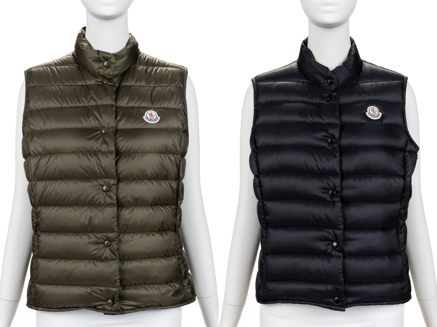 Two Moncler Sleeveless Vest Puffer