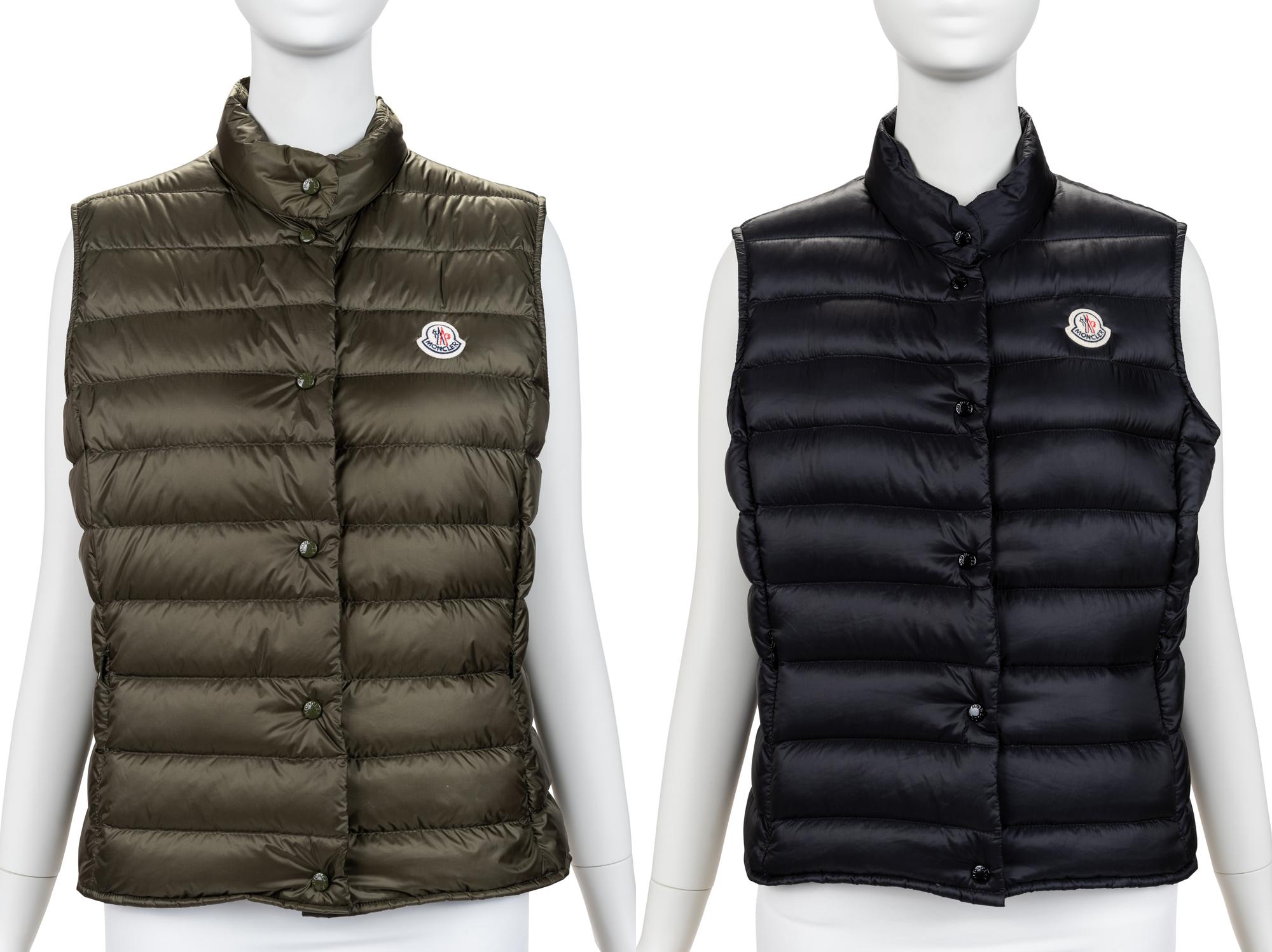 Two Moncler Sleeveless Vest Puffer