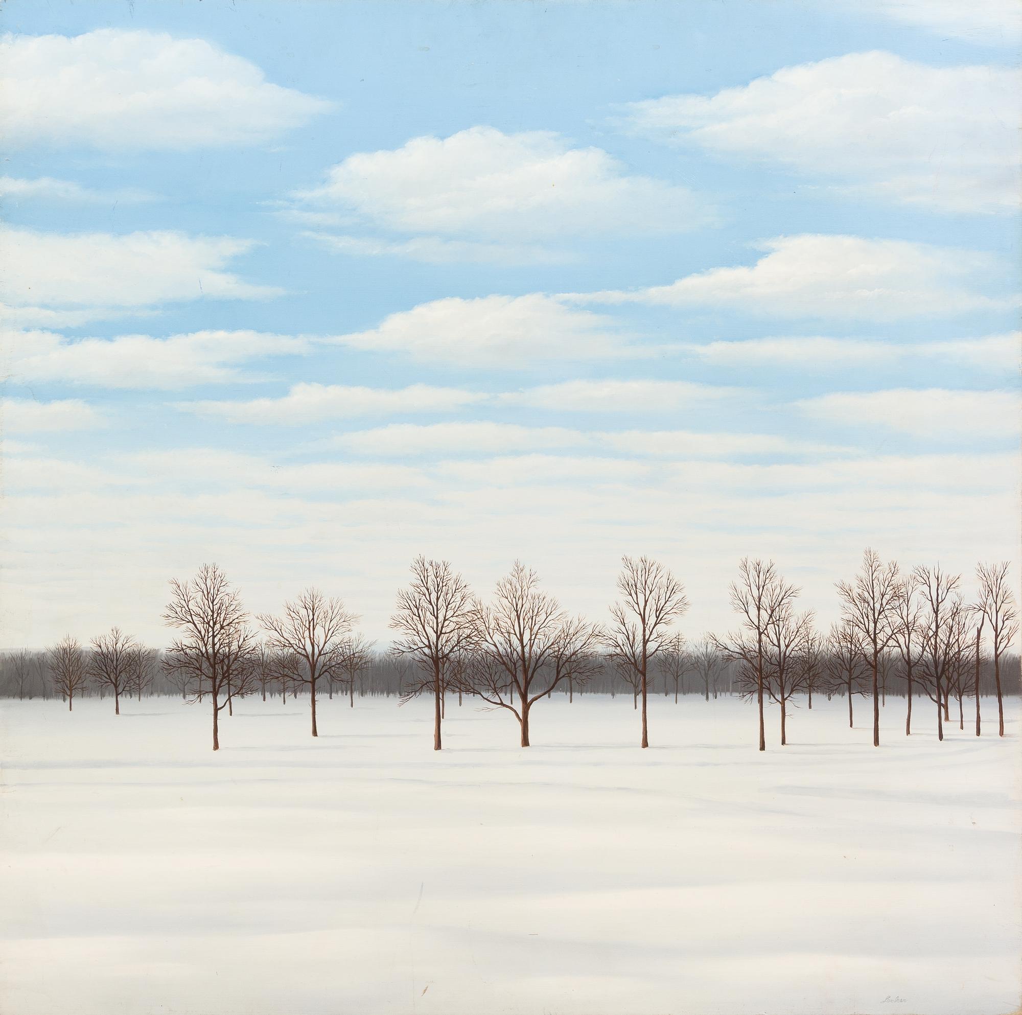 Thomas Locker, (American, 1937-2012), Untitled (Trees and Snow)
