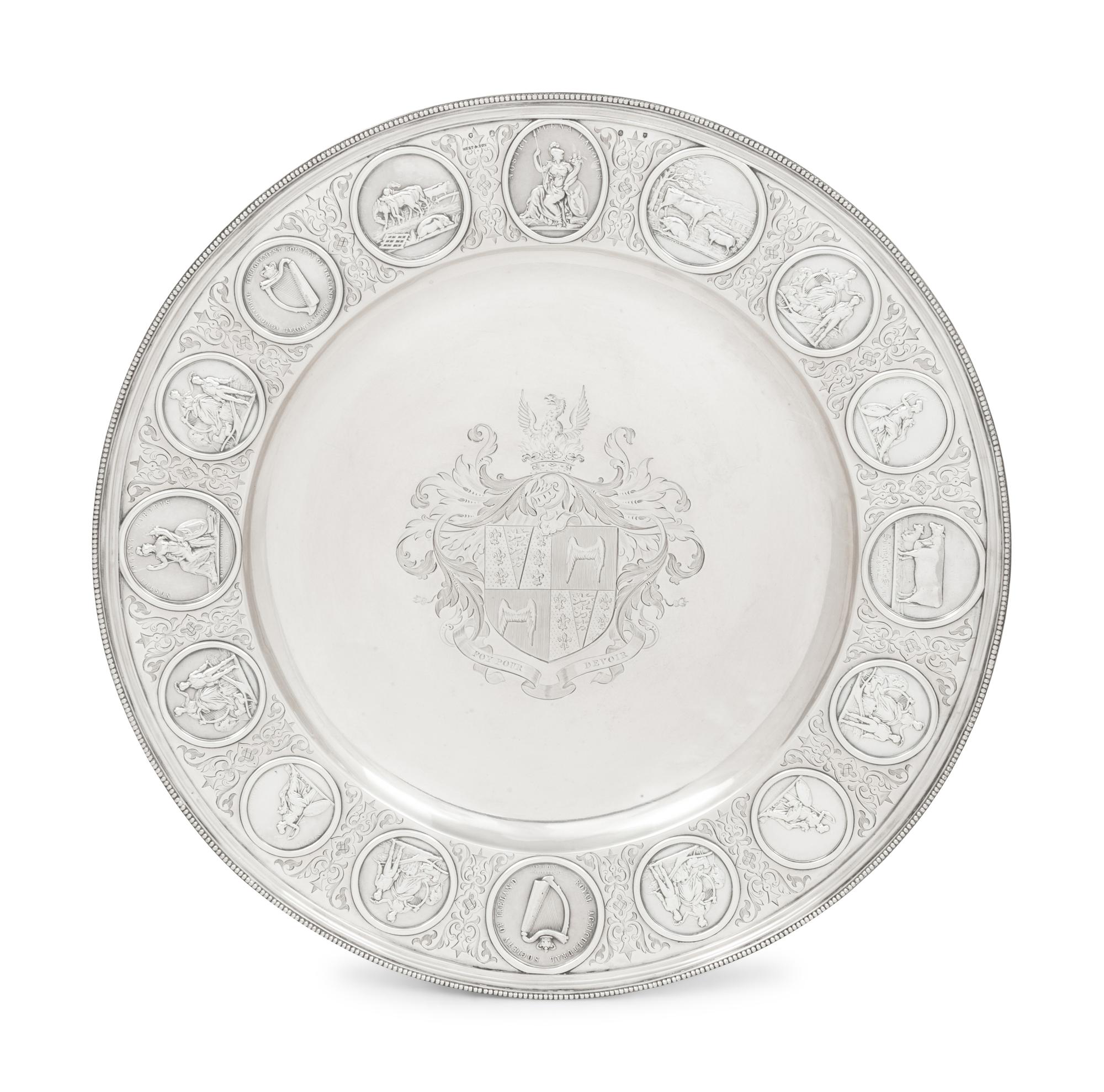 An Irish Victorian Silver Sideboard Dish