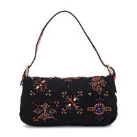 Fendi, Baguette in Beaded Knit and Red Lizard Skin