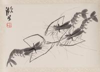 Qi Baishi 齊白石木版水印立軸兩幅