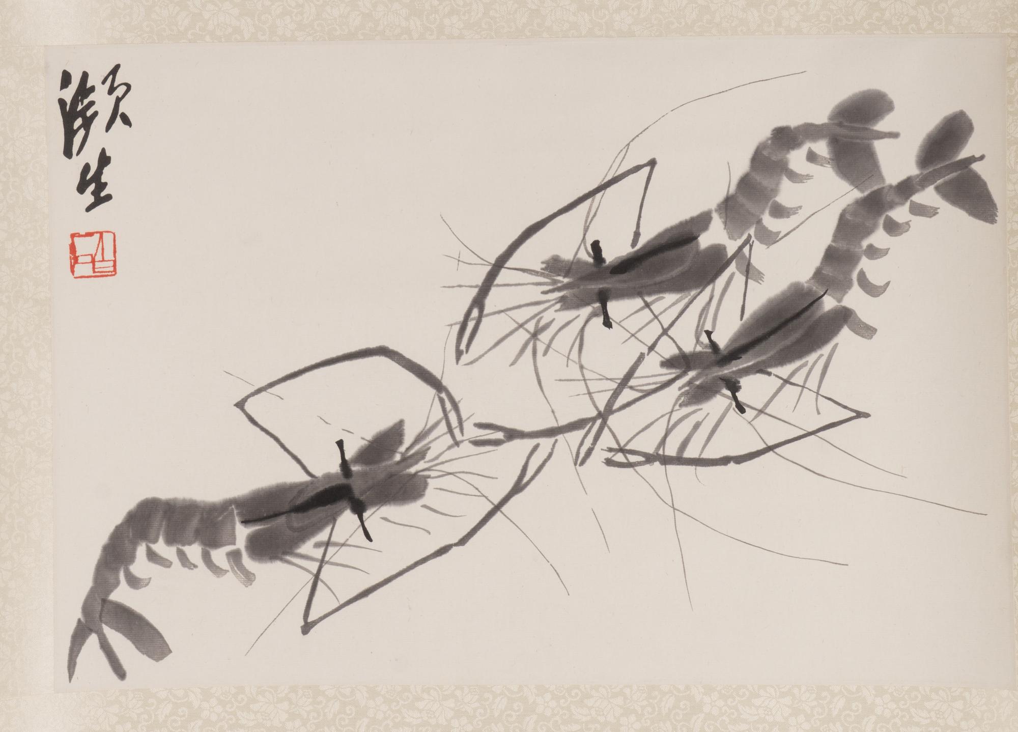Qi Baishi 齊白石木版水印立軸兩幅