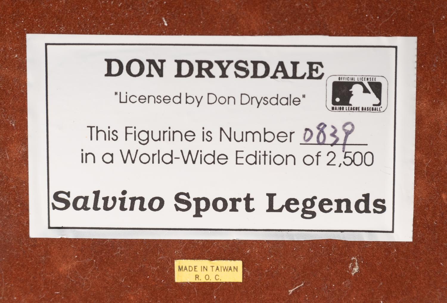 A Don Drysdale Signed Autograph Salvino Figure,