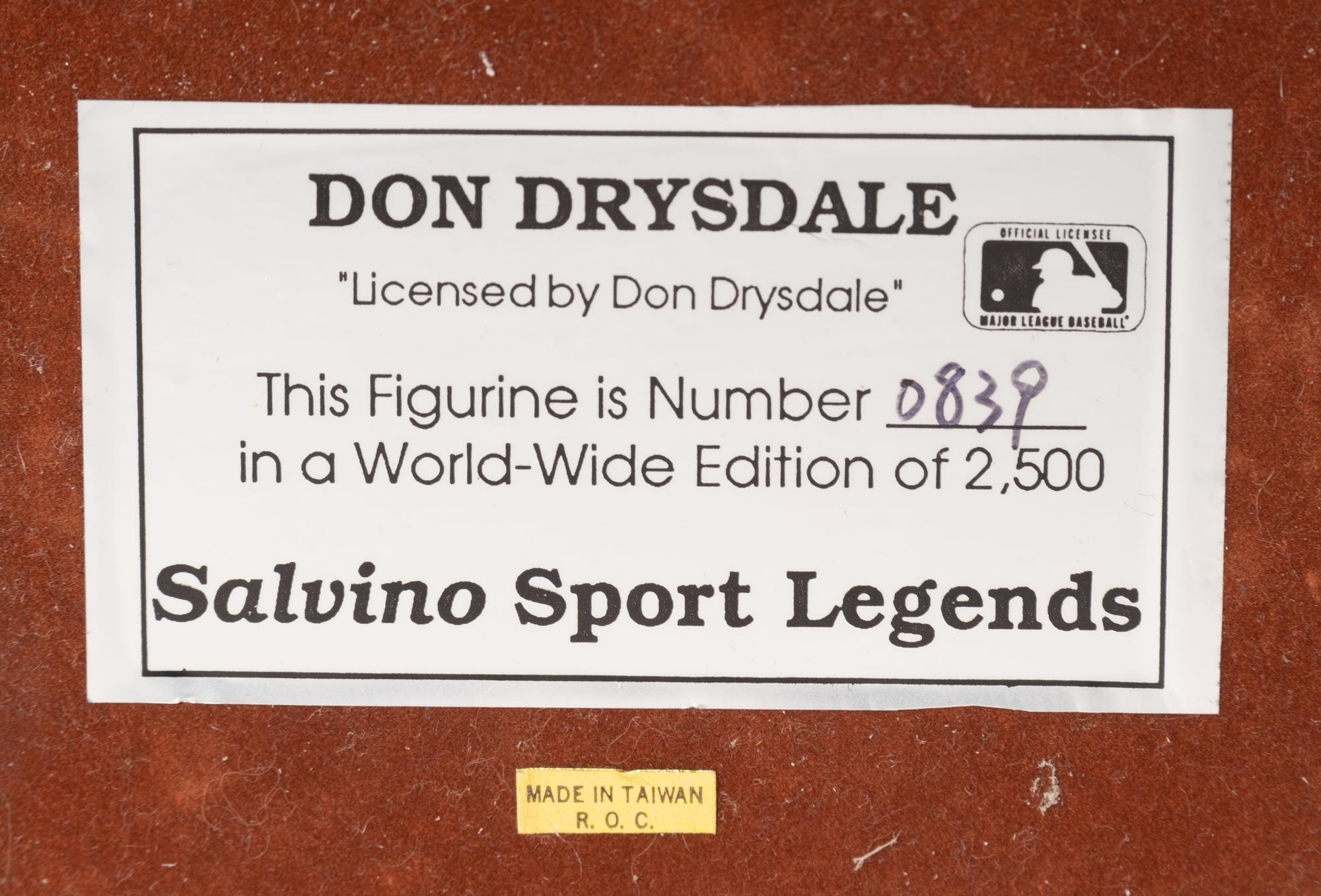 A Don Drysdale Signed Autograph Salvino Figure,