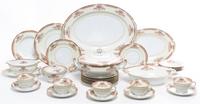 A Partial Set of Noritake Porcelain Dinnerware Diameter of dinner plate 10 inches. — LATE 20TH CENTURY
