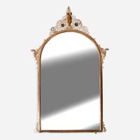An American Art Deco Silvered and Brass Mirror Oscar Bach, circa 1920-30