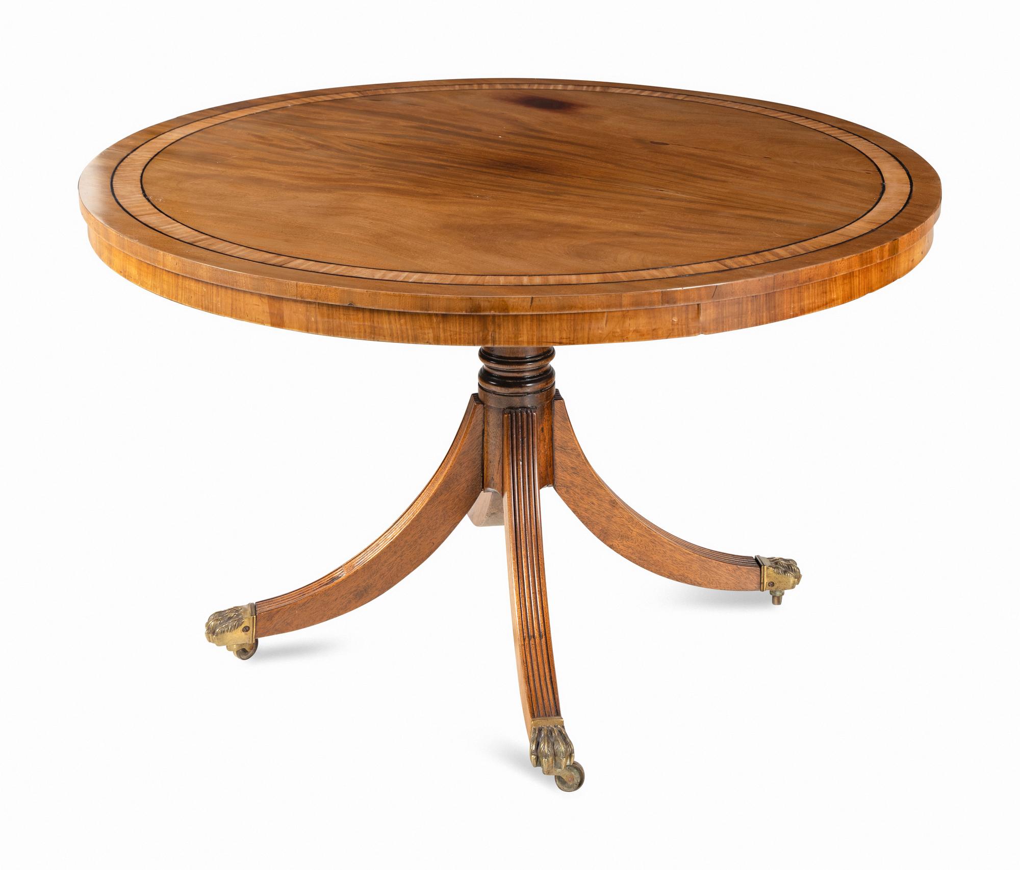 A Regency Style Mahogany Tilt-Top Table