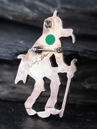 Mosaic Inlay Bear Katsina Pendant / Pin