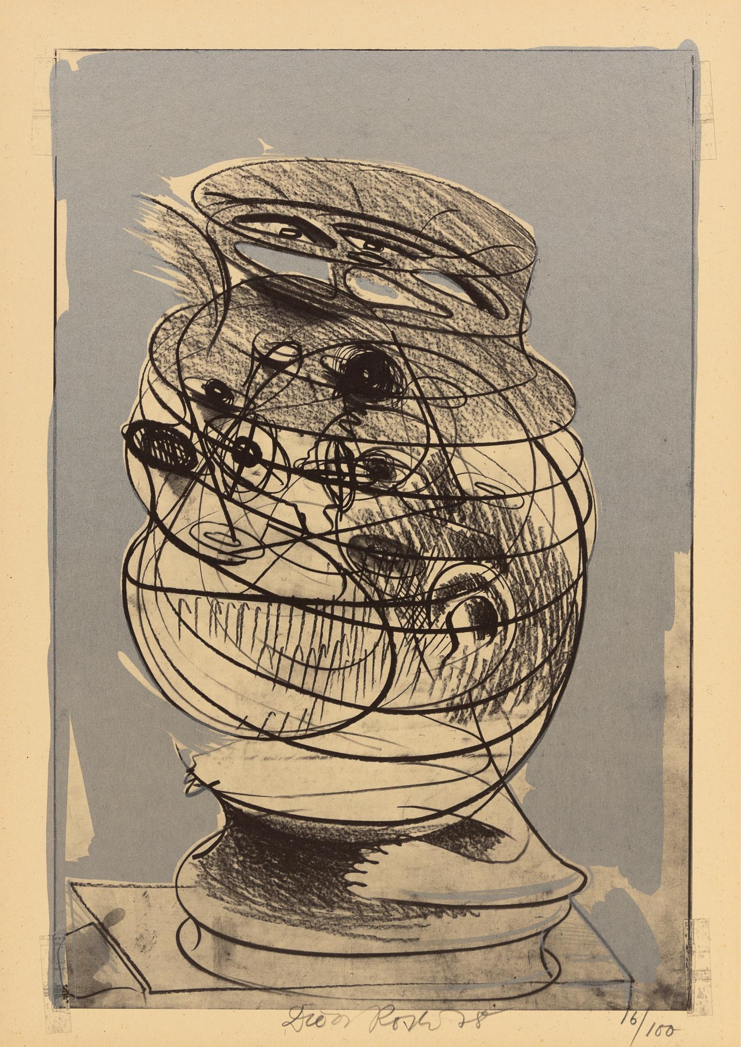 Dieter Roth, (German, 1930-1998), 2 times 5 TROPHIES, 1978, together with speedy drawing and book Seishport, Trophies; 125 Two-Handed S
