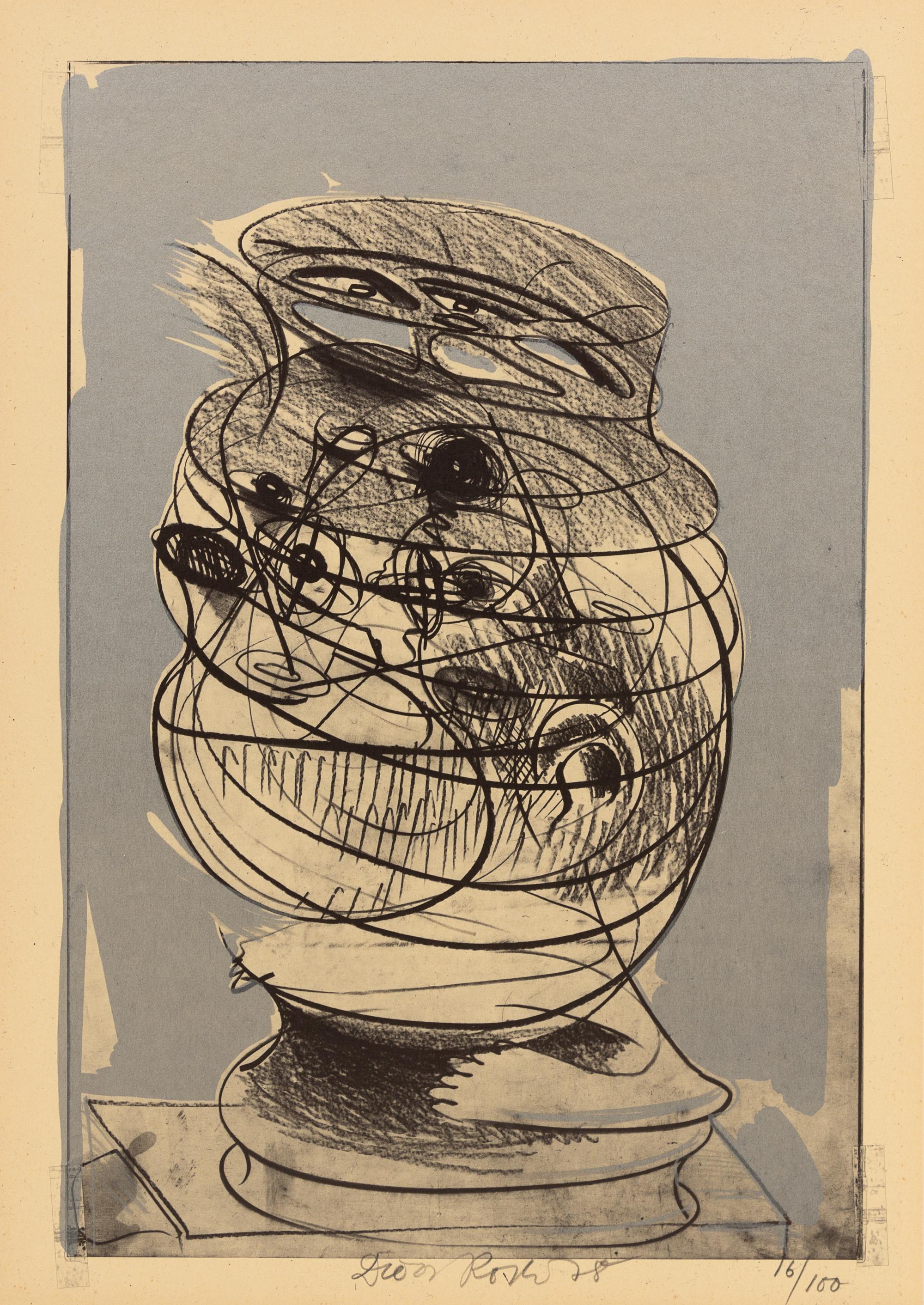 Dieter Roth, (German, 1930-1998), 2 times 5 TROPHIES, 1978, together with speedy drawing and book Seishport, Trophies; 125 Two-Handed S