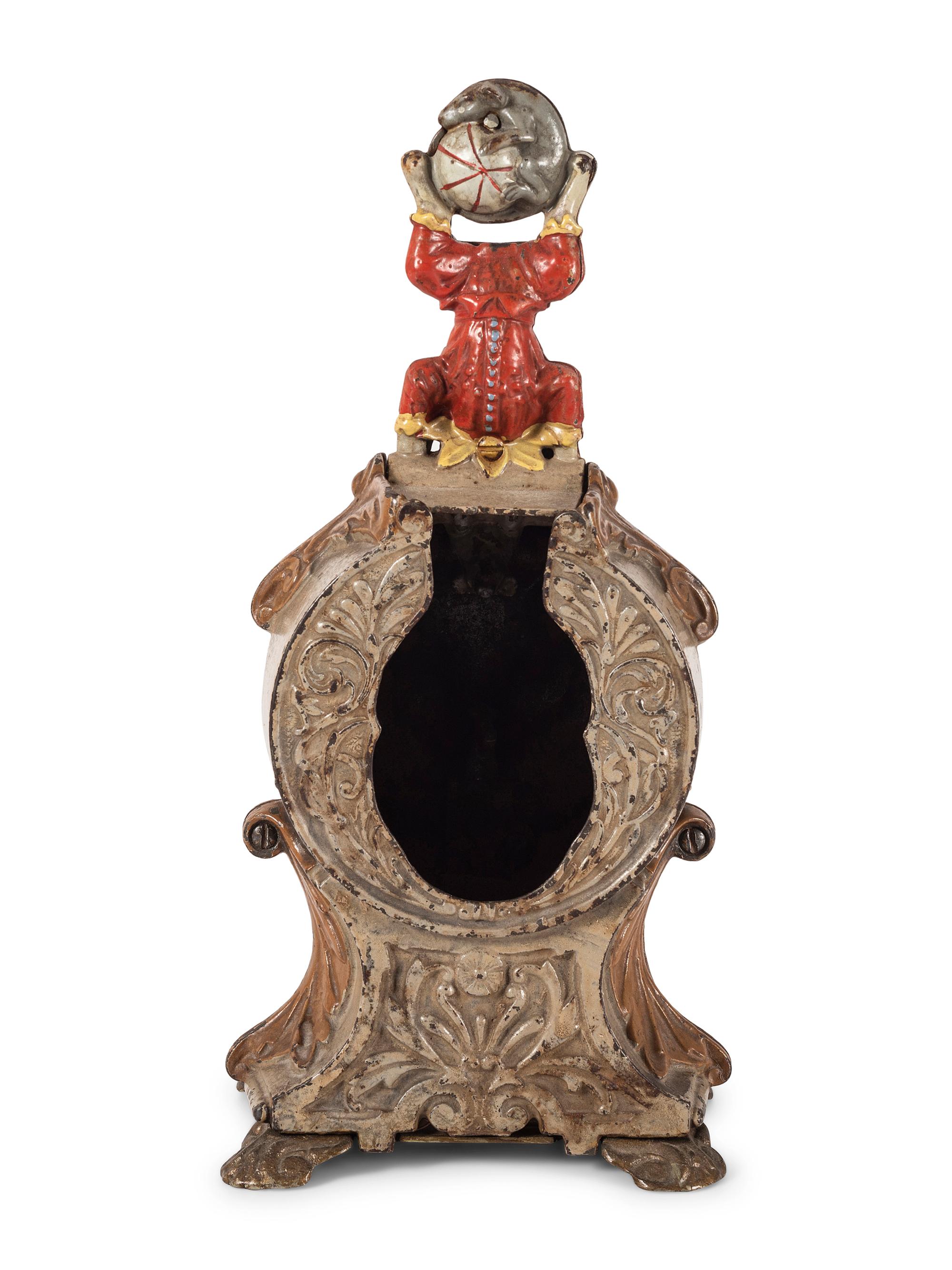 A J. & E. Stevens Cat and Mouse Cast Iron Mechanical Bank