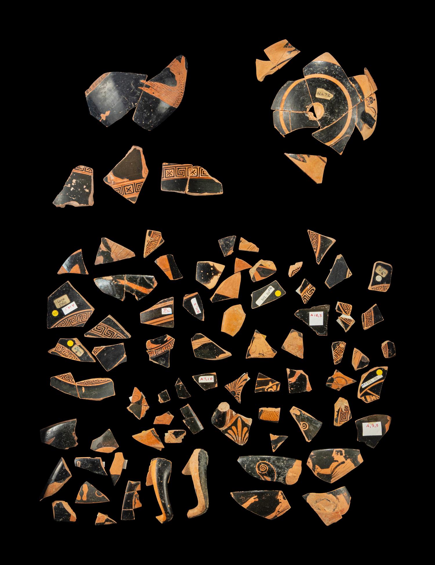 77 Attic Red-Figured Vase Fragments
