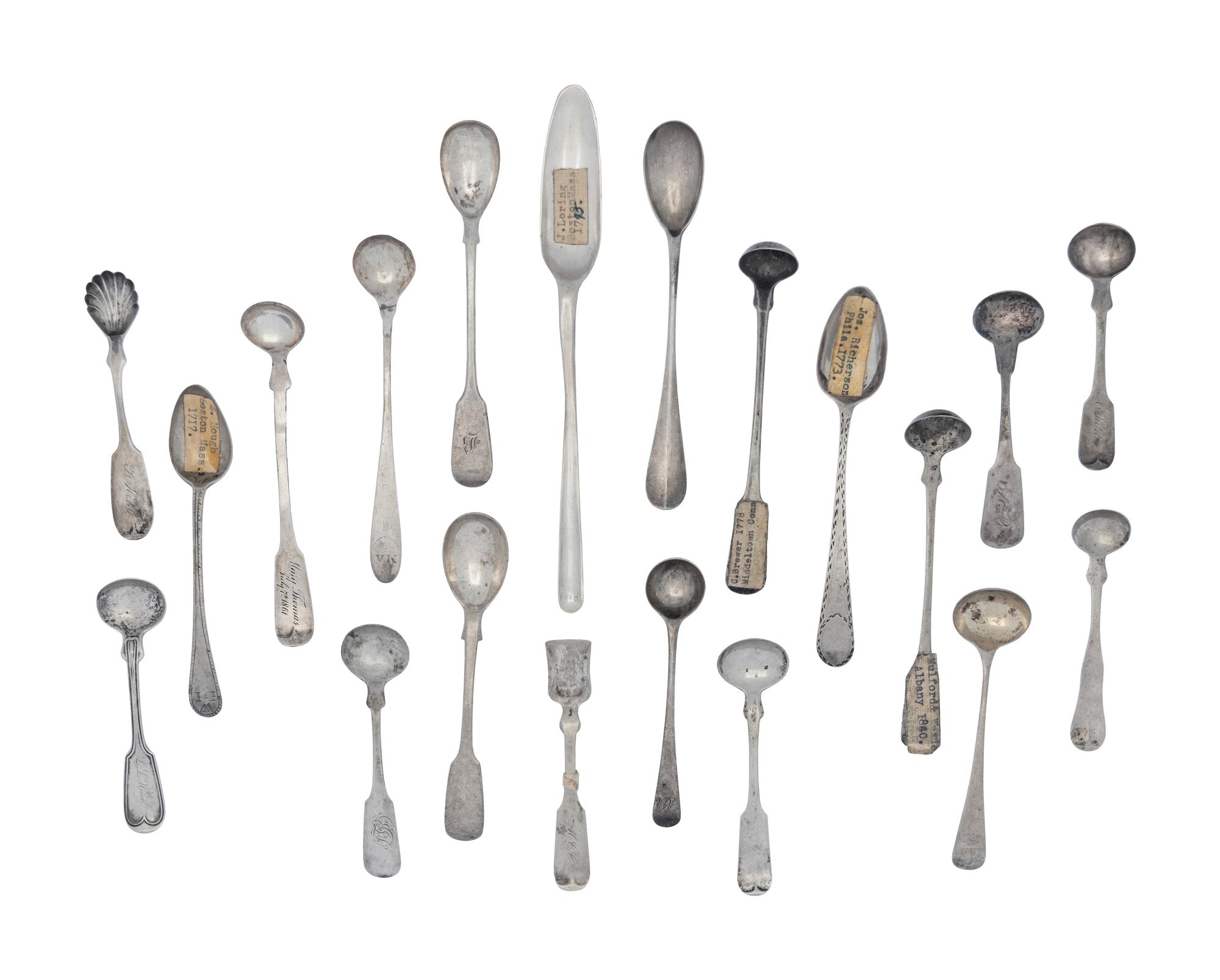 A Collection of American Silver Flatware Articles