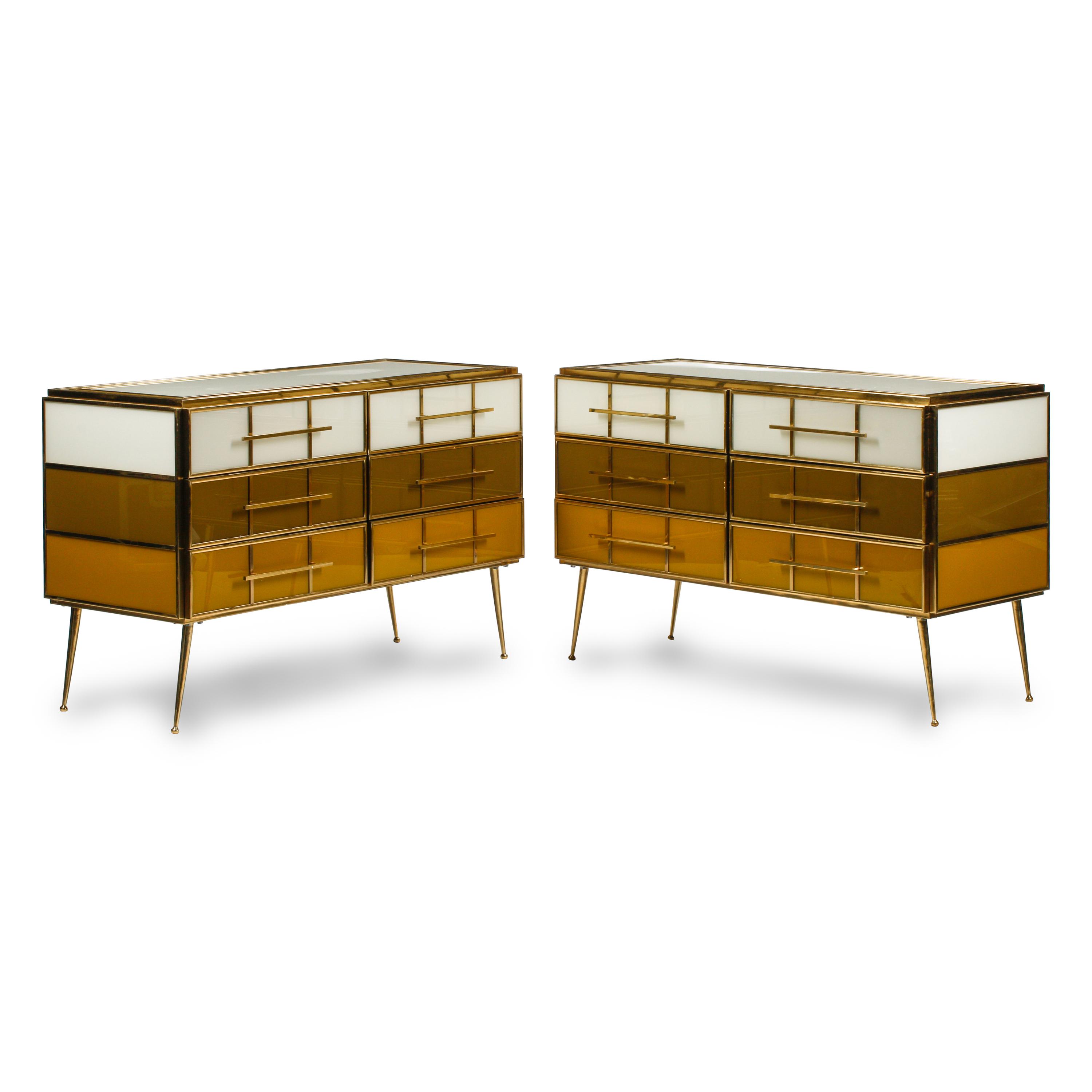 Italian Modernist 20th Century — Pair of Chests of Drawers, c. 1980